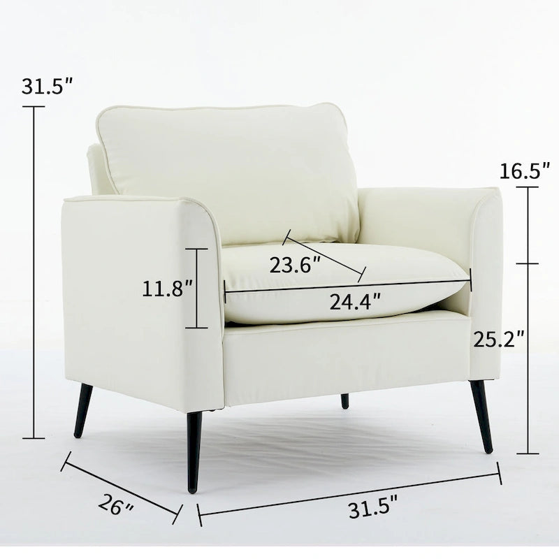 Sillón decorativo tapizado