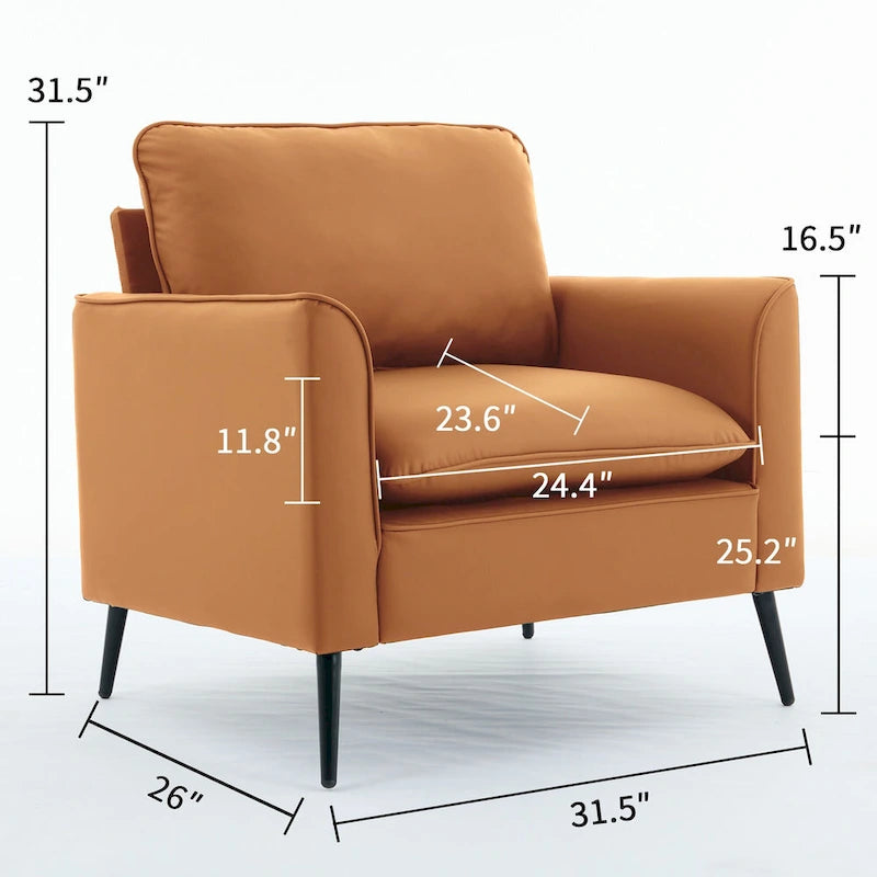 Sillón decorativo tapizado