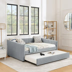 Graues Polster-Tagesbett mit Ausziehbett