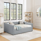 Graues Polster-Tagesbett mit Ausziehbett