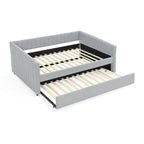 Graues Polster-Tagesbett mit Ausziehbett