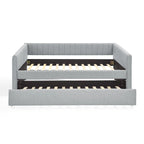 Graues Polster-Tagesbett mit Ausziehbett