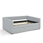 Graues Polster-Tagesbett mit Ausziehbett