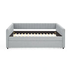 Graues Polster-Tagesbett mit Ausziehbett