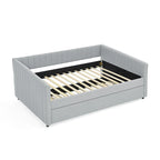 Graues Polster-Tagesbett mit Ausziehbett