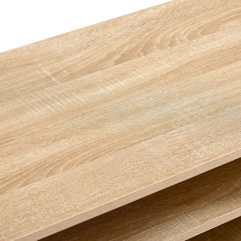 TV-Schrank mit Schiebetüren aus Rattan und verstellbarer Ablage