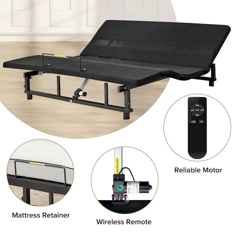 Base regolabile per letto queen size con telecomando wireless