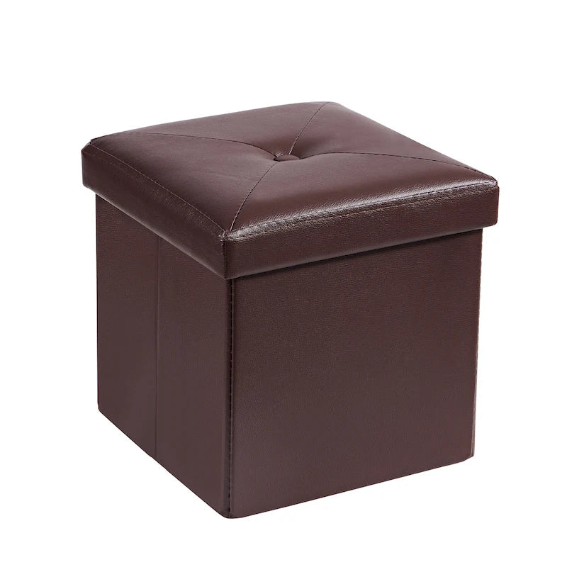 Pouf contenitore pieghevole con piano capitonné
