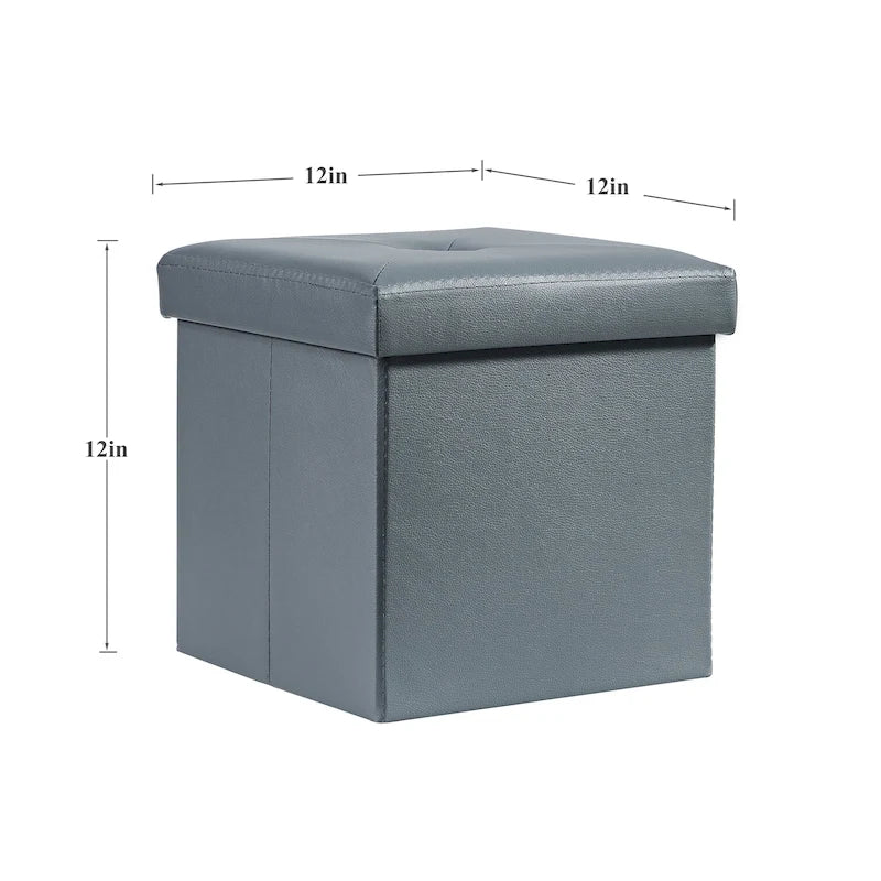 Pouf contenitore pieghevole con piano capitonné