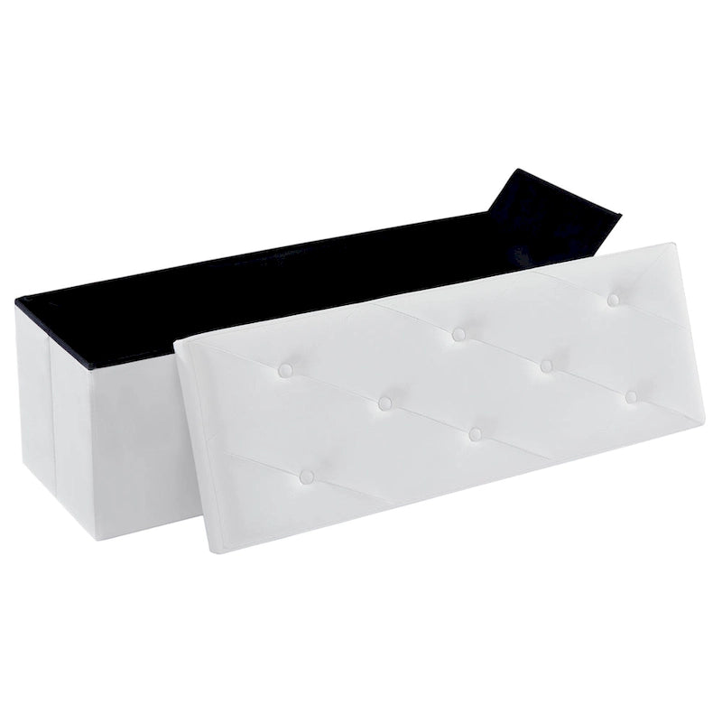 Pouf contenitore pieghevole con piano capitonné