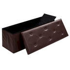 Pouf contenitore pieghevole con piano capitonné
