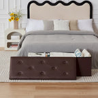Pouf contenitore pieghevole con piano capitonné