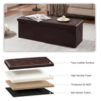 Pouf contenitore pieghevole con piano capitonné