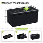 Pouf contenitore pieghevole con piano capitonné