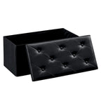 Pouf contenitore pieghevole con piano capitonné