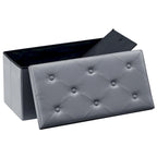 Pouf contenitore pieghevole con piano capitonné