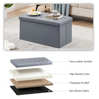 Pouf contenitore pieghevole con piano capitonné