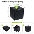 Pouf contenitore pieghevole con piano capitonné