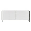 Credenza buffet con ante in vetro e tre cassetti
