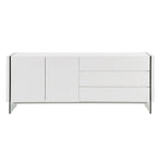 Credenza buffet con ante in vetro e tre cassetti