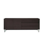 Credenza buffet con ante in vetro e tre cassetti
