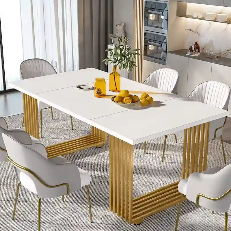 Mesa de comedor rectangular de 70.8 pulgadas