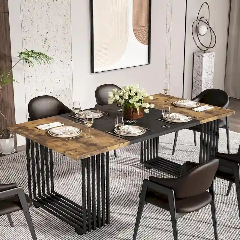 Mesa de comedor rectangular de 70.8 pulgadas