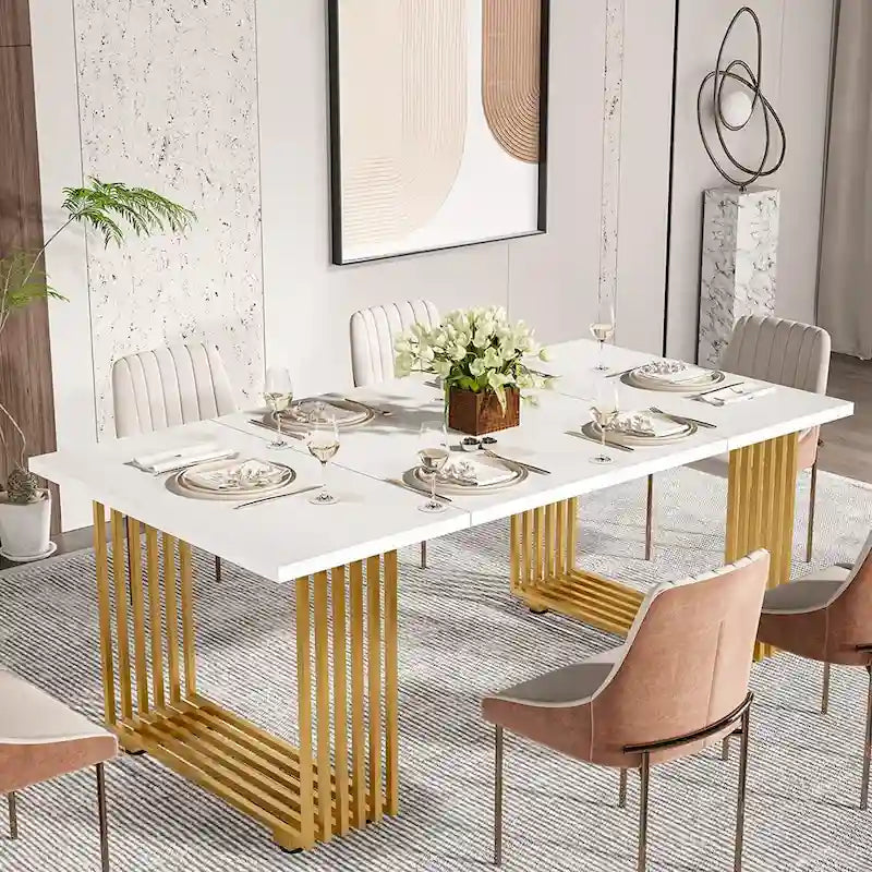 Mesa de comedor rectangular de 70.8 pulgadas