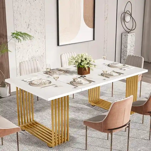Mesa de comedor rectangular de 70.8 pulgadas