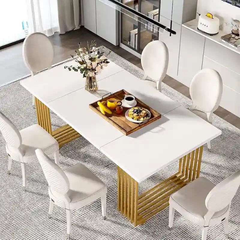 Mesa de comedor rectangular de 70.8 pulgadas