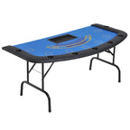 Folding Poker Table with Cup Holders and Chip Tray