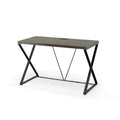 Computer Desk with Wood-Grain Top - Elm/Black