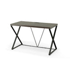 Computer Desk with Wood-Grain Top - Elm/Black
