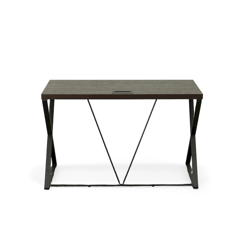 Escritorio para computadora con cubierta de vetas de madera - olmo/negro