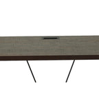 Computer Desk with Wood-Grain Top - Elm/Black