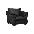 Sillón tapizado negro contemporáneo