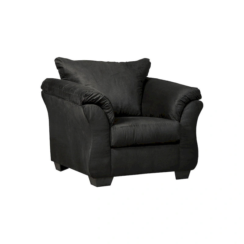 Contemporary Black Upholstered Armchair