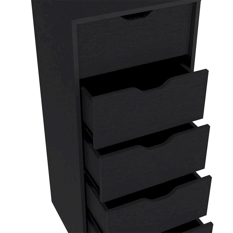Cassettiera stretta a cinque cassetti