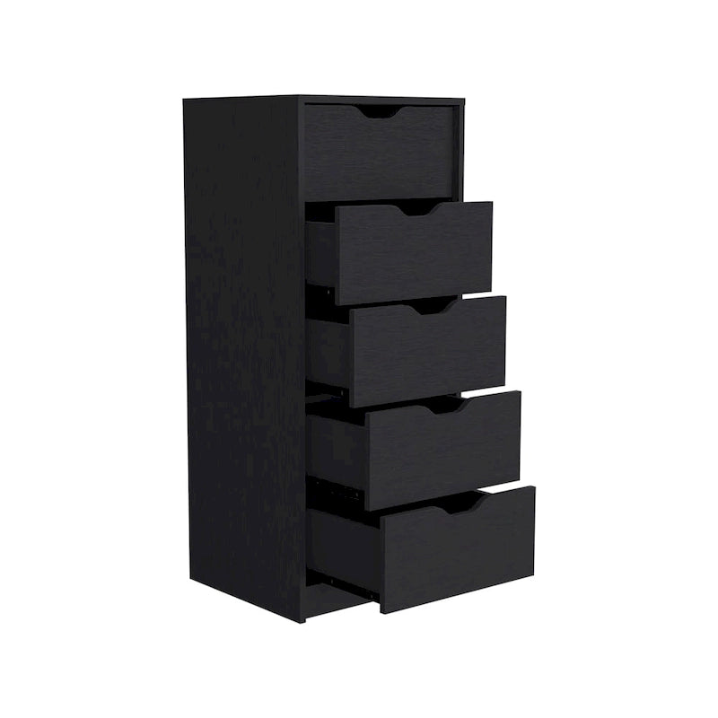 Cassettiera stretta a cinque cassetti