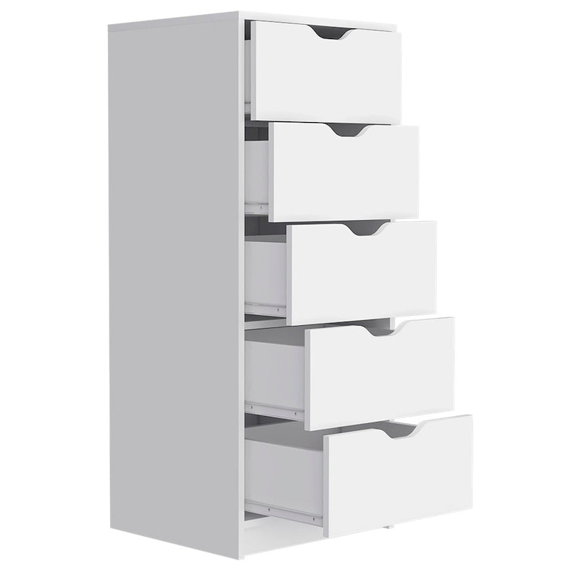 Cassettiera stretta a cinque cassetti