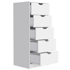 Cassettiera stretta a cinque cassetti