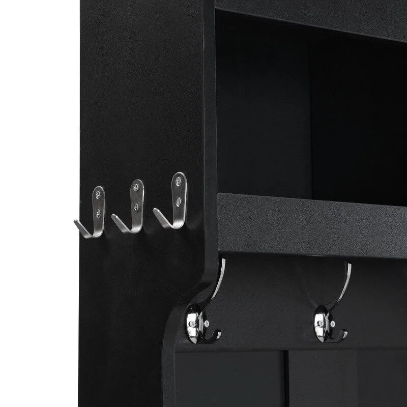 Modular Entryway Hall Tree with Bench, Coat Hooks and Shoe Storage