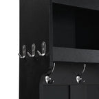 Modular Entryway Hall Tree with Bench, Coat Hooks and Shoe Storage