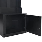 Modular Entryway Hall Tree with Bench, Coat Hooks and Shoe Storage