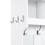 Modular Entryway Hall Tree with Bench, Coat Hooks and Shoe Storage