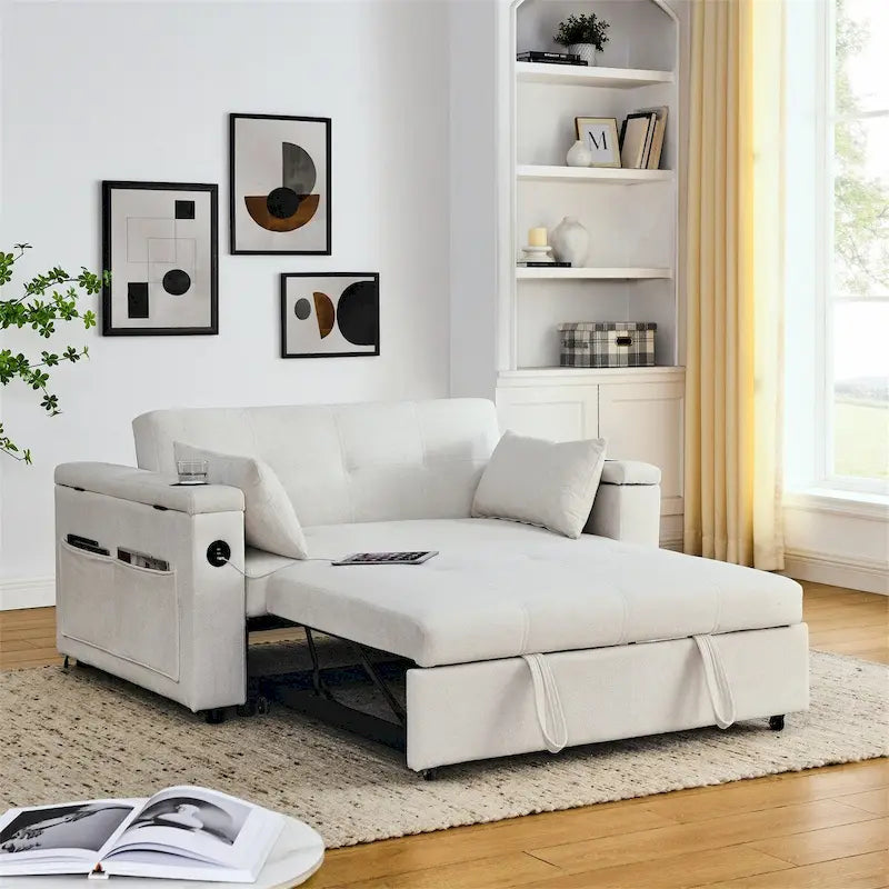 Sofá cama extraíble con respaldo ajustable