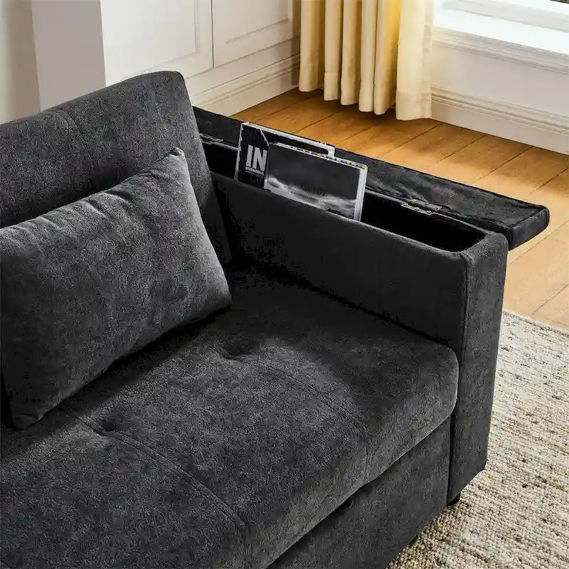 Divano letto estraibile con schienale regolabile