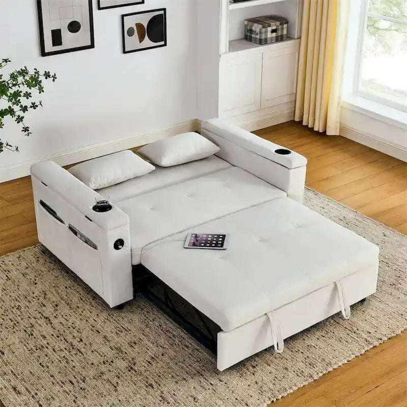 Divano letto estraibile con schienale regolabile