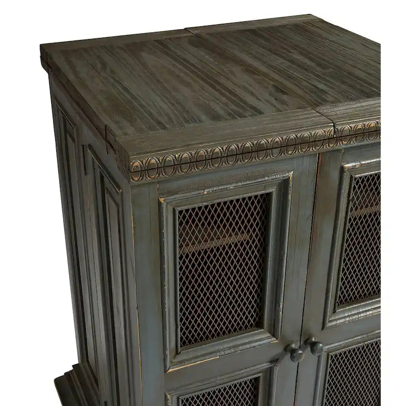 Mueble bar gris pizarra con cubierta extensible