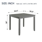 Mesa de comedor cuadrada para 4 personas